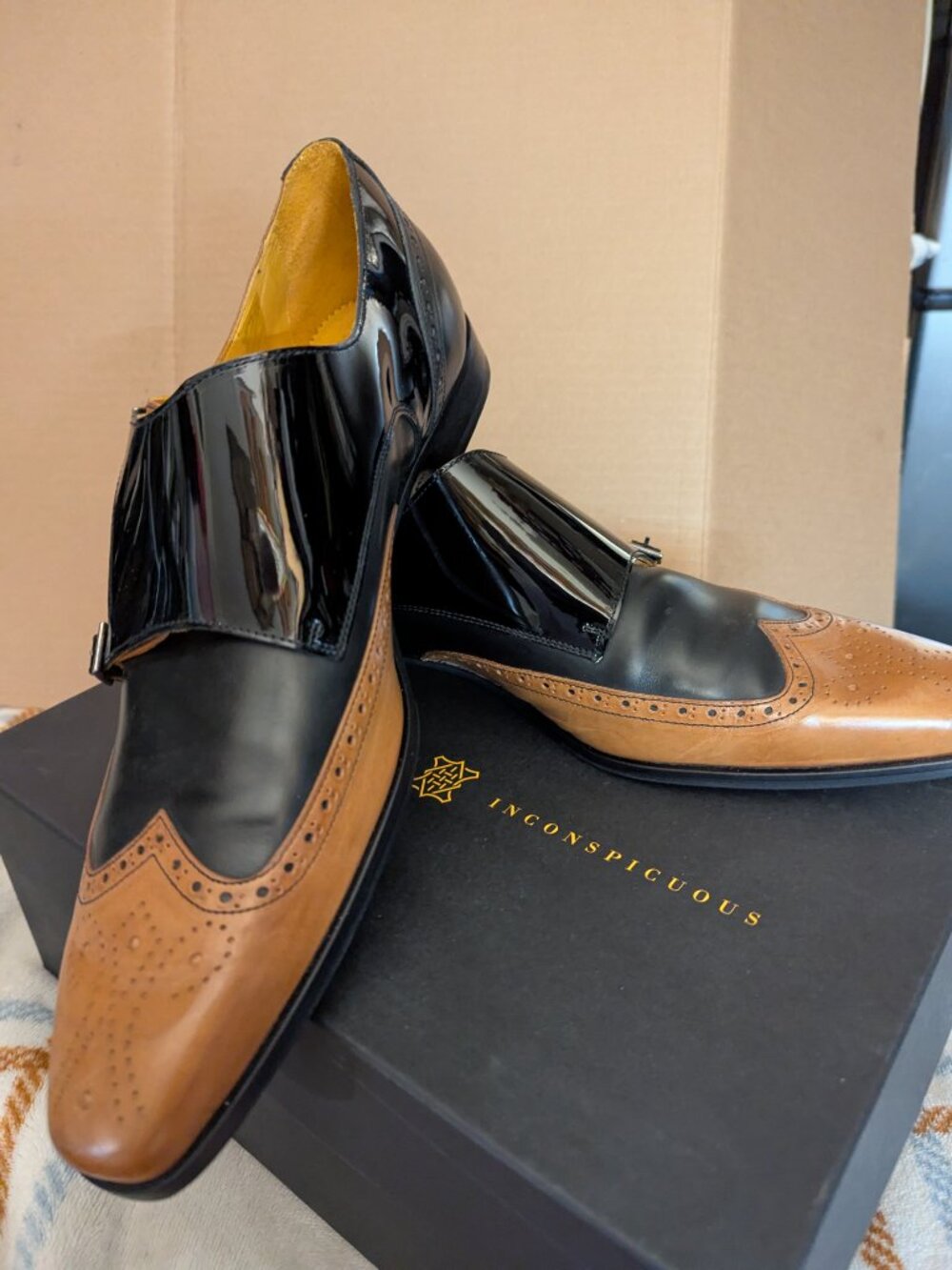 UNDANDY Mens Double Monke Dress Shoes Size 12 Super Clean
